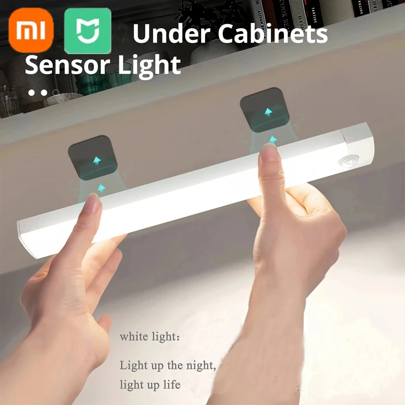 XIAOMI Night Light Motion Sensor Cabinet Light Wireless USB Rechargeable Lamp Cabinet Wardrobe Lamp Under Backlight For Kitchen