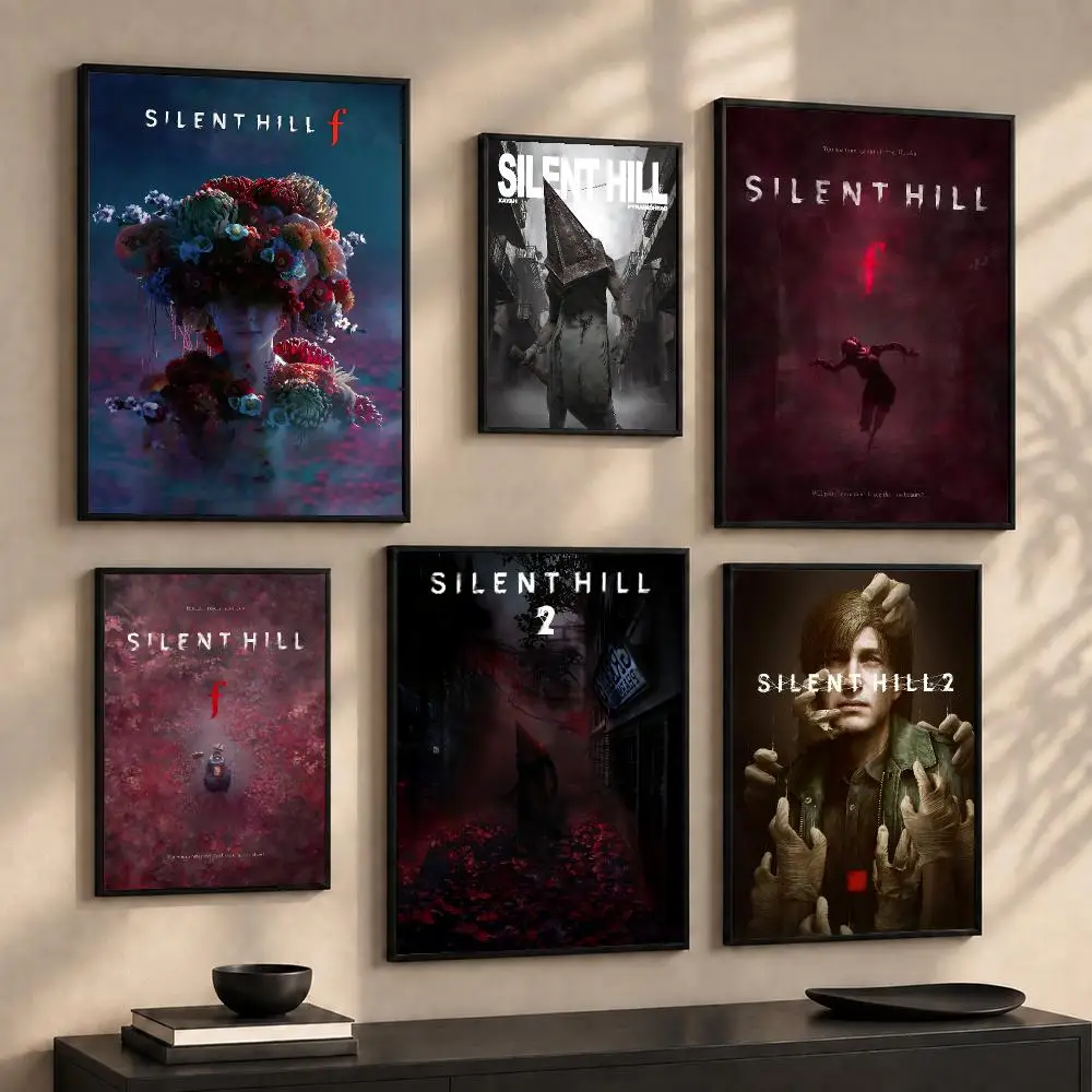 Video Game S-Silent H-Hill Painting Calligraphy Canvas Wall Art Prints for Living Room Bedroom Home Decor Gift