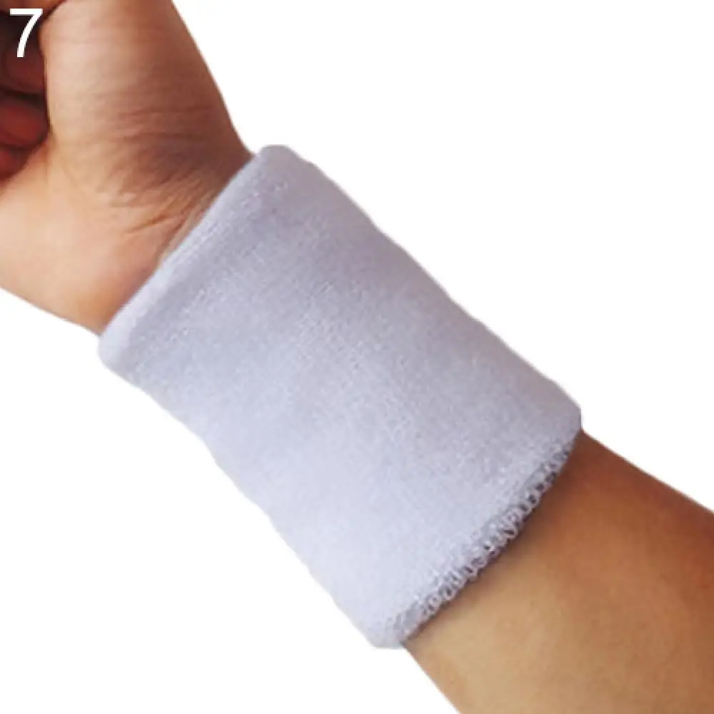 1x Sports Wrist Sweatband Tennis Squash Badminton GYM Basketball Wristband Running Sport Safety Wrist Support Muñequera 손목보호대