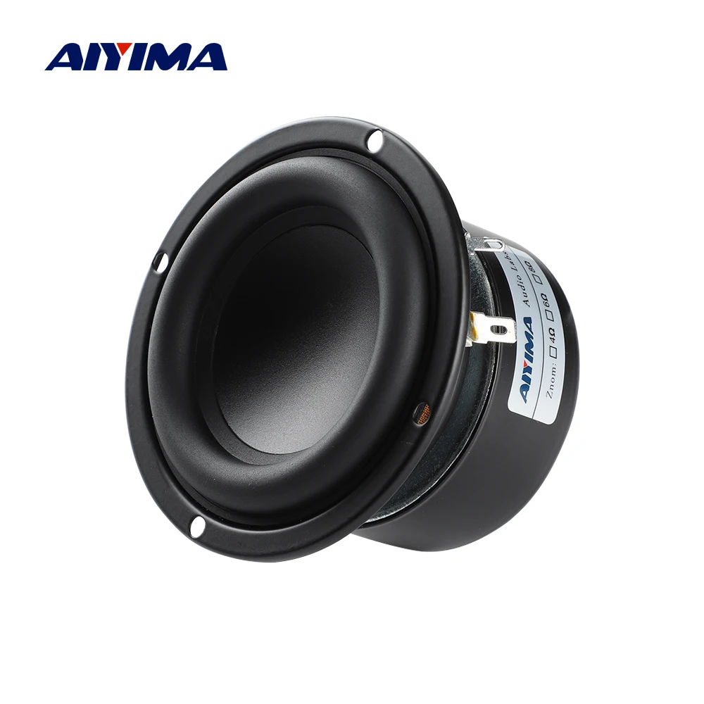 AIYIMA 3 Zoll Subwoofer Lautsprecher 4 8 Ohm 25 W Kleine Stahlkanone Audio Sound Lautsprecher High Power Langhub Lautsprecher 1 Stücke