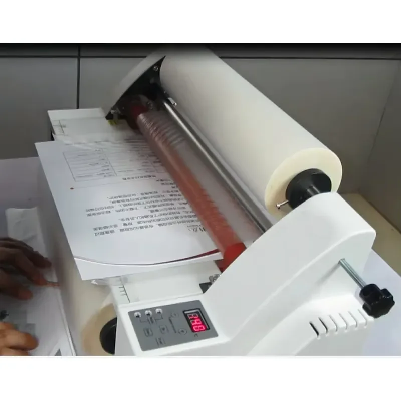 Hot Cold A3 Desktop Laminator Roll to Roll Laminating Machine for Bopp Film/Foil/Laminator Pouch Film