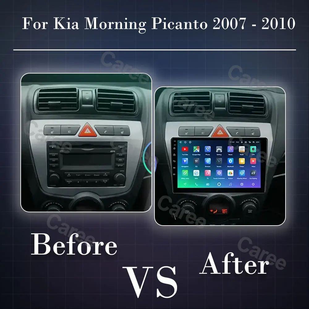 For Kia Morning Picanto 2007 - 2010 Car Radio BT Head Unit Multimedia Video Player Navigation GPS Android Auto WIFI No 2din DVD
