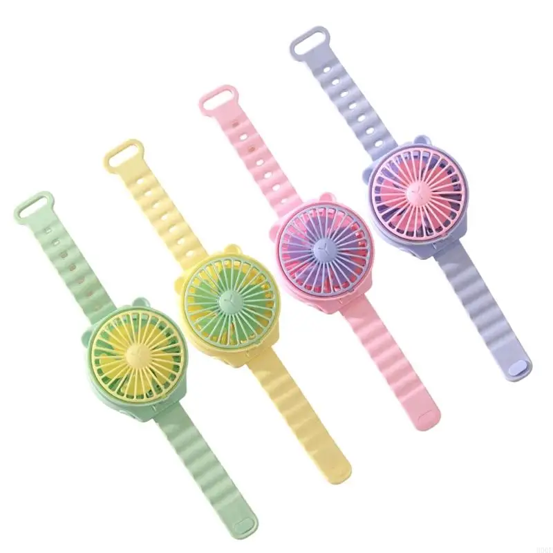 900F AM4 Chạy bằng pin Đồng hồ mạnh mẽ Quạt động Phim hoạt hình nhỏ nhẹ