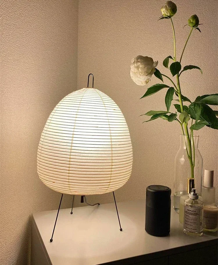 Japanese Retro Minimalist LED Floor Lamp Nordic Creative Lantern Living Room Bedroom Homestay Bedside Home Decoration Floor Lamp