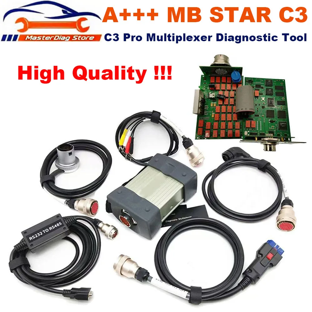 2025 high quality MB STAR C3 Car Diagnostic with software SSD MB C3 SD connect RS232 RS485 cable MB car truck diagnostic Tool