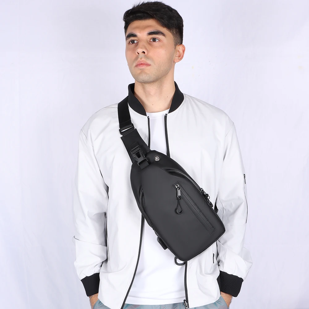 Lightweight Waterproof Anti-Theft Sling Bag Backpack for Men Women, Crossbody Chest Shoulder Bag with Multi-Pockets for Travel H