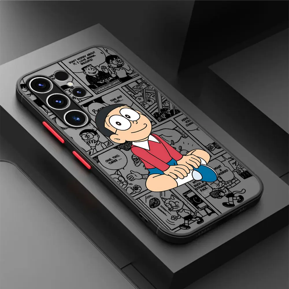 Anime Doraemon Cute Phone Case for Samsung Galaxy S24 Plus S22 S20 FE S23 FE S10 Plus S9 S21 S23 Ultra Shell TPU Luxury Cover