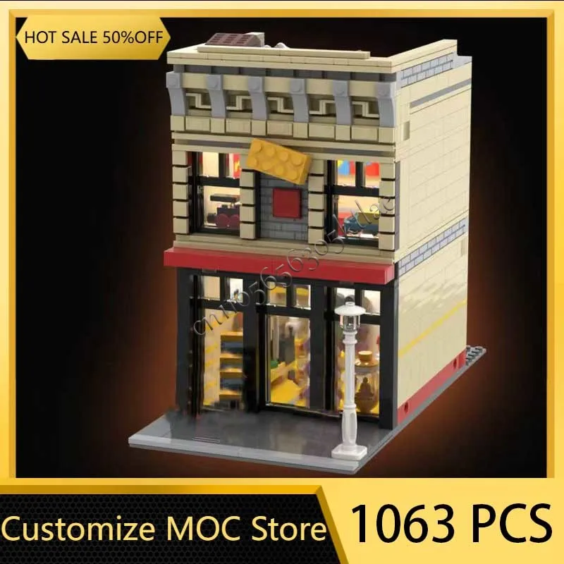 

1063 шт. Moc Hot City Street Views модульный торговый магазин строительные блоки технология кирпичи детские игрушки на день рождения Рождественский подарок