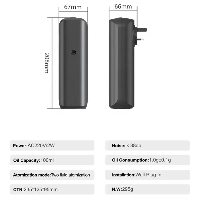 화장실을 위한 방향 유포자 호텔 잘 고정된 플러그인 공기 냄새 기름 유포자 기계 App 통제