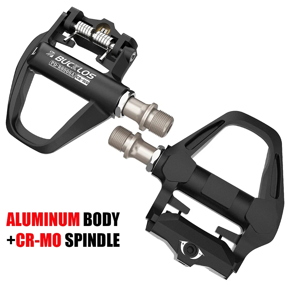 BUCKLOS Bike Lock Pedale Fahrrad Klickpedale für SPD-SL Rennrad Selbstsicherndes Pedal mit Stollen Fahrradzubehör – Detail 12