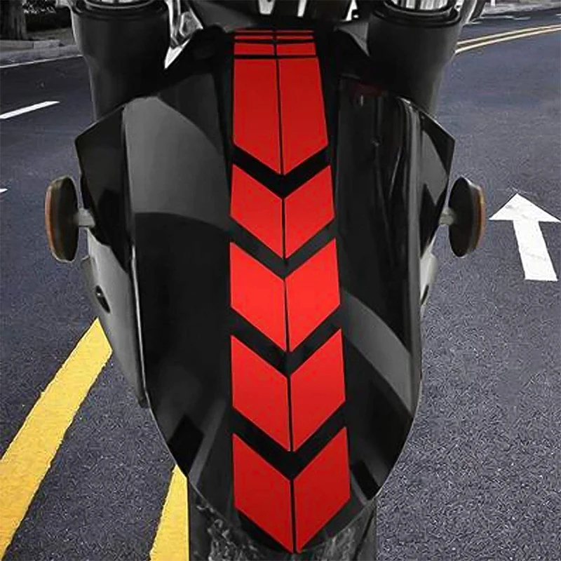 Motorcycle Arrow Stripe Sticker Fender Waterproof Reflective Decal for Kawasaki Ninja 400 Ktm Rc Yz 125 Aerox Ktm 990 Adventure