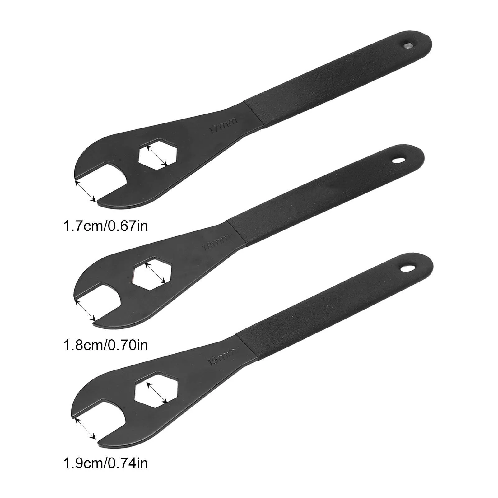 17mm 18mm 19mm Cone Wrench Set for Bicycle Hub Thin Flat Open End Wrench for Mountain Road Folding Bike Repair Tool