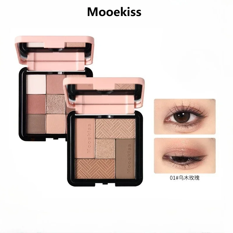 Mooekiss 5 สีอายแชโดว์ Delicate Powder Earth Matte Display Face Repair Highlight MULTI FUNCTION Integrated PLATE แต่งหน้า