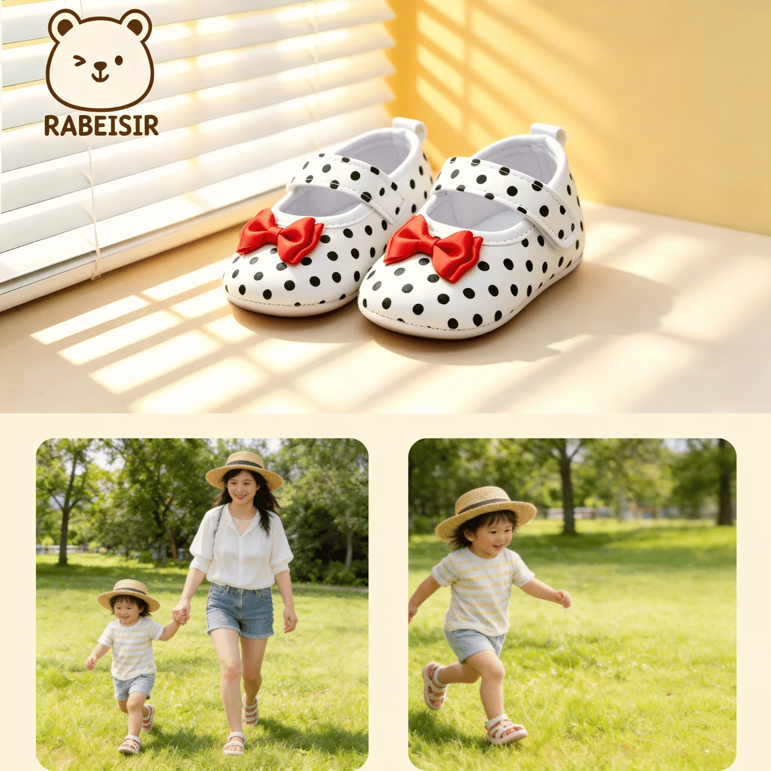 Baby-Stufen-Schuhe für Babys, erstes Paar Kleinkind-Schuhe, Babyschuhe, atmungsaktiv, rutschfest, modische Mädchen-Schuhe im Prinzessinnen-Stil – Detail 1