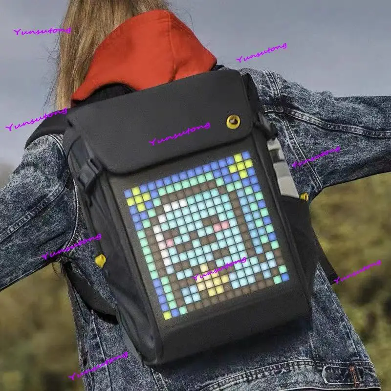 

New Pixel pack backpack second generation large capacity computer bag LED screen trendy sports travel