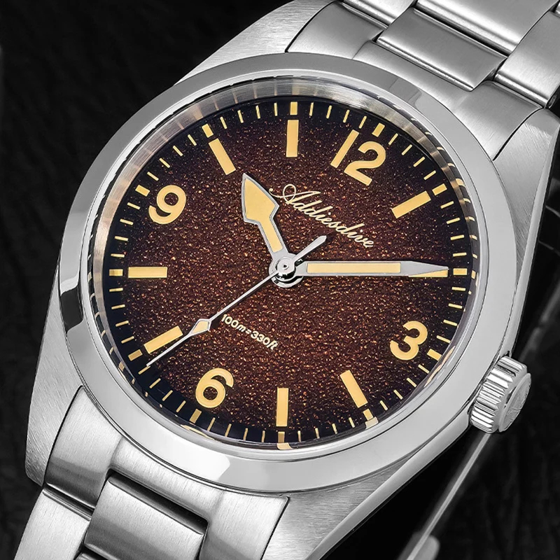 ADDIESDIVE Male Quartz Vintage Watch AD2544 100m Dive Waterproof C3 Retro Luminous 316L Stainless Steel 36mm Watch With Sapphire