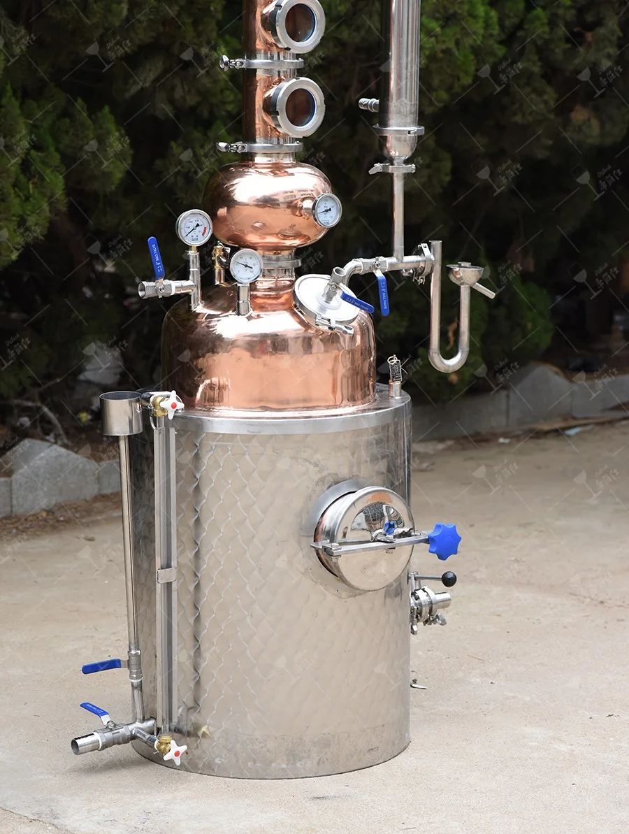 50L Copper Whiskey Rum Brandy Single Tower Still Alcohol Distiller with Electrical Heating view 4