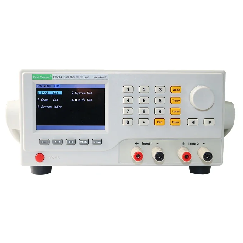 

East Tester ET5304 DC Electronic Load Tester 150V/60A/400W Programmable Dual Channel Battery Tester