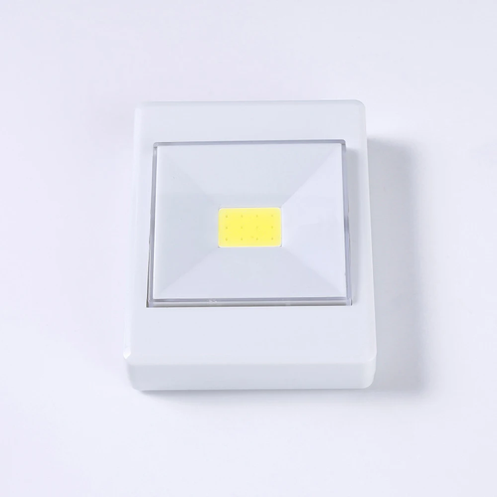 Interruptor LED COB magnético Simple para pared, lámpara nocturna inalámbrica, funciona con batería, para armario, garaje, Camping, luz de emergencia