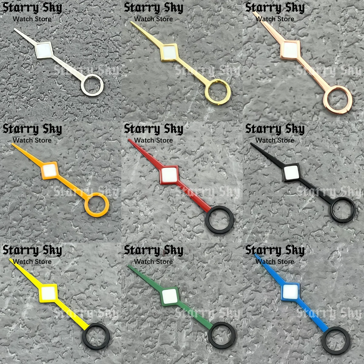Starry Sky New Fashion 13mm GMT Watch Hands Watch Parts With Green Luminous Suitable For NH34 Automatic Movement Watch Accessory
