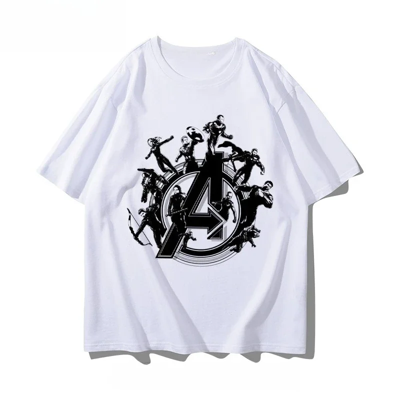 Marvel's Avengers: Endgame Trendy Printed Short-sleeved Casual Sporty Half-sleeved Tops for Both Men and Women