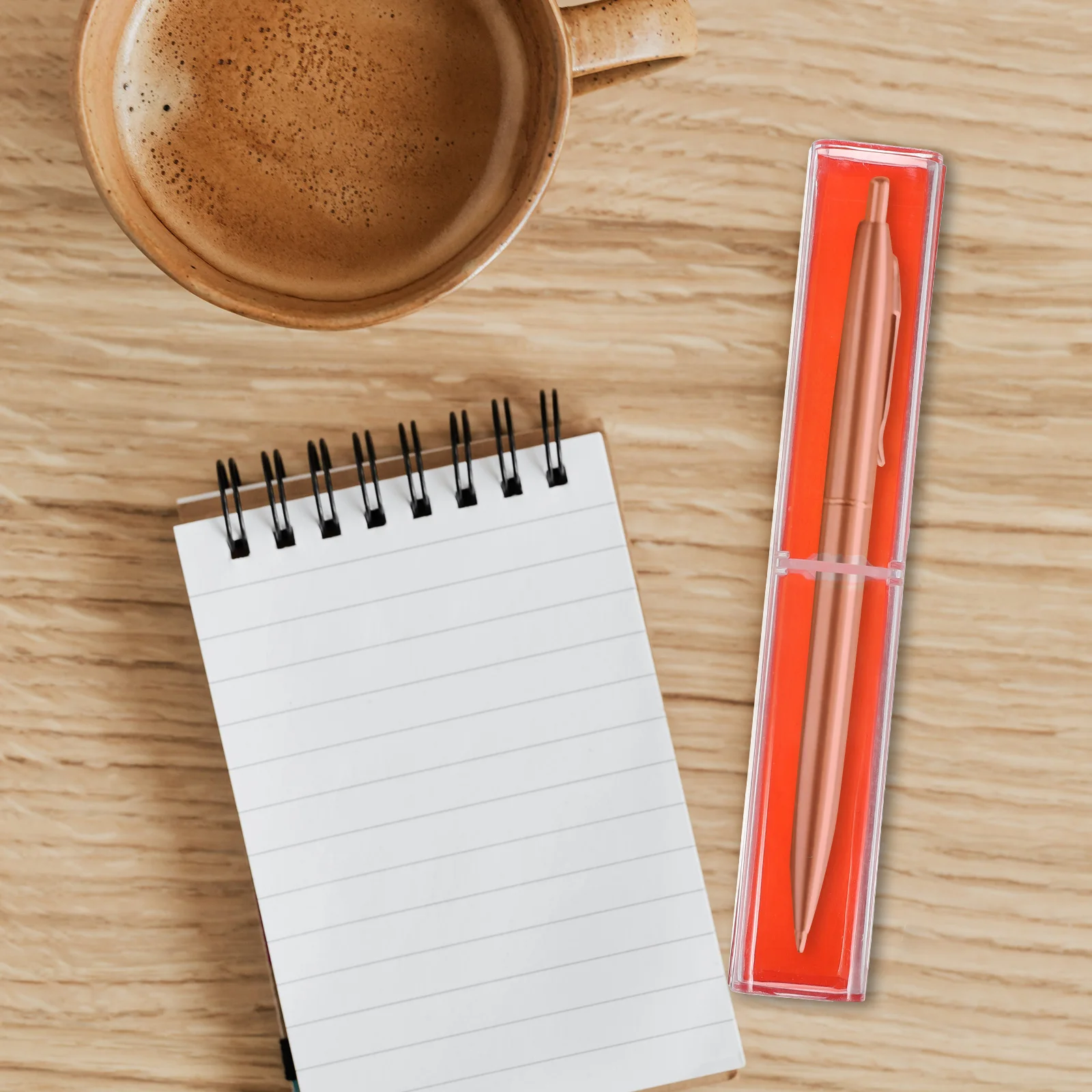 12 Pcs Plastic Pen Boxes Gift Empty Display Case Fountain Storage Holder Red Lightweight Portable Compact Size Jewelry Storage