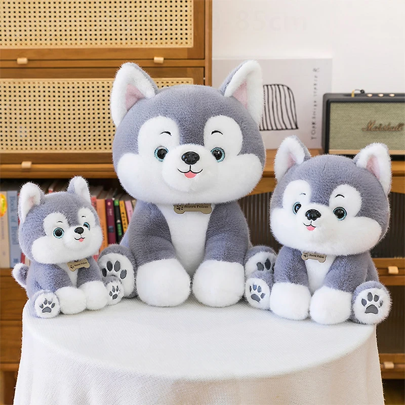 

Cute Kawaii Husky Plush Toy Stuffed Doll for Kids Birthday Xmas Gift Funny Pet Animal Soft Toy Collectible Childrens Playful