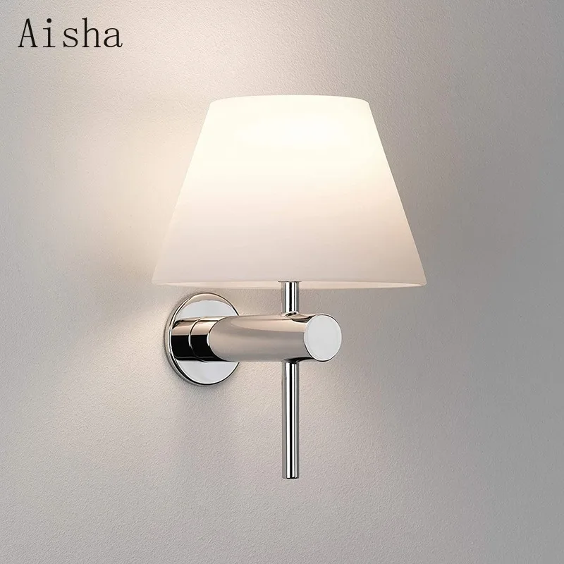 

New Modern Fabric Wall Lamp Bedside Lighting Decoration Sconces for Bedroom Staircase Corridor Study Hotel Room Light Fixtures