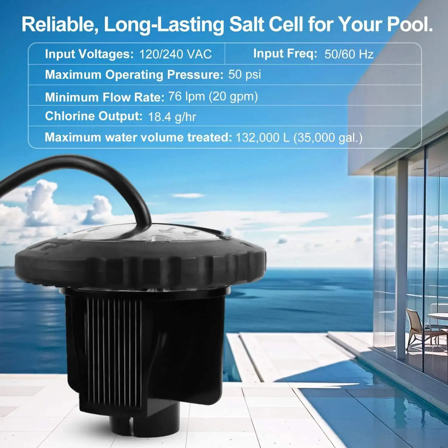For Models TRUCLEAR11KU R0693900 Salt Cell Replacement Kit with O-Ring Compatible with Salt Water Chlorine Generators Home