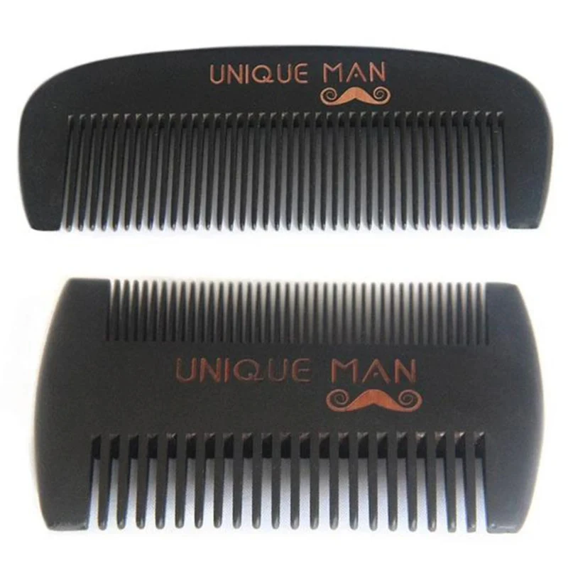 Beard Comb Kit Wooden Comb Leather Case Beard BrushMen Women Care Pocket Comb For Beard Men's Hair Comb Peine Barba