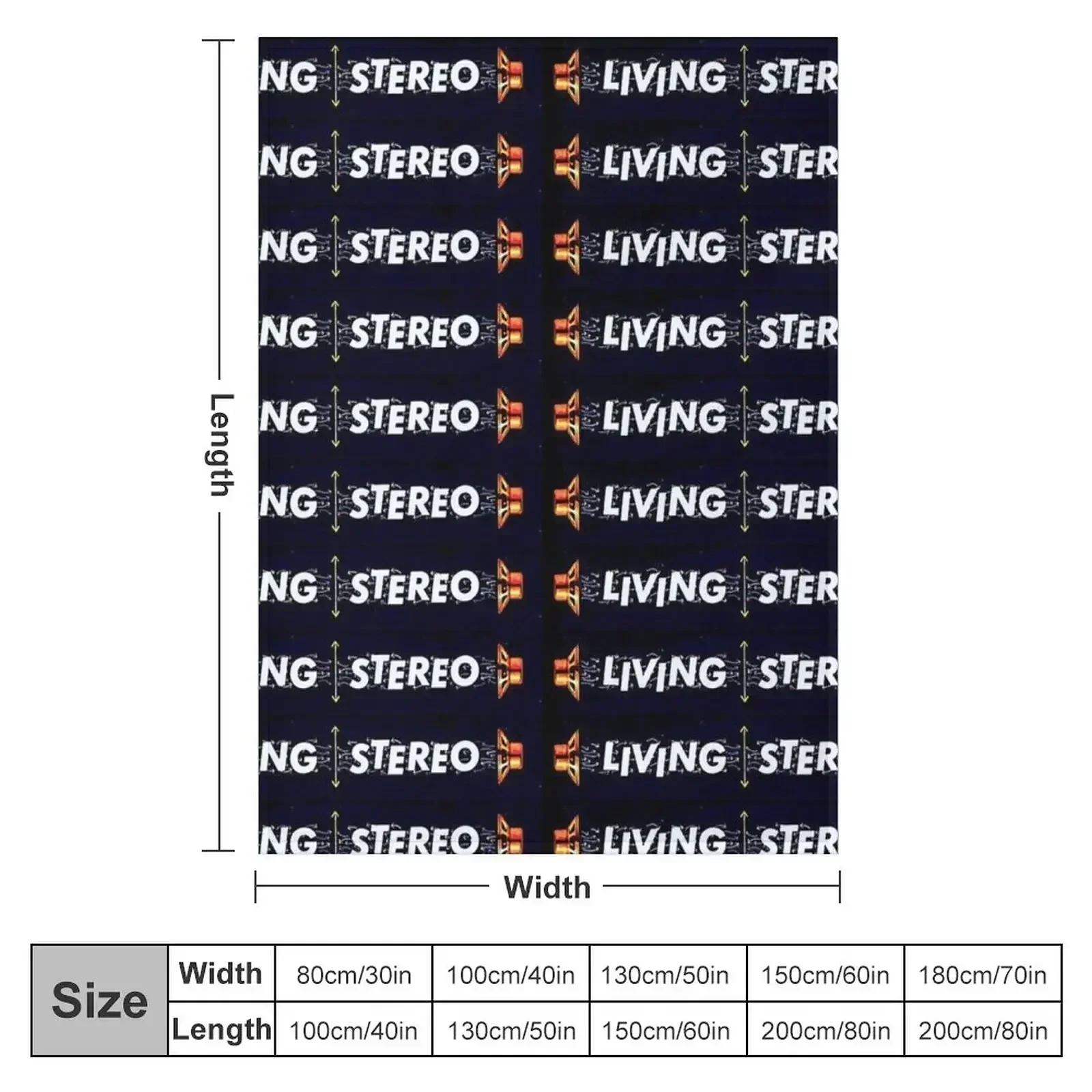 Living Stereo Retro Logo Throw Blanket Hairy Loose Hair Sofas halloween Fashion Sofas Blankets