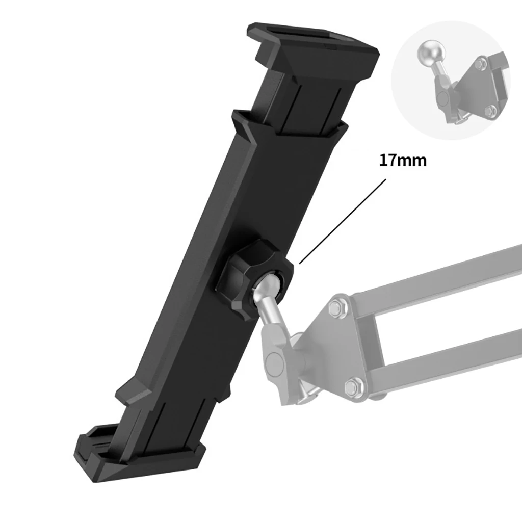 17mm Kugelkopfhalterung Telefon Clip Halterung Tablet Ständer Laptop Halter für iPad Air Pro 11 iPhone Xiaomi Huawei 5-12,9" Tablet Telefon – Detail 4