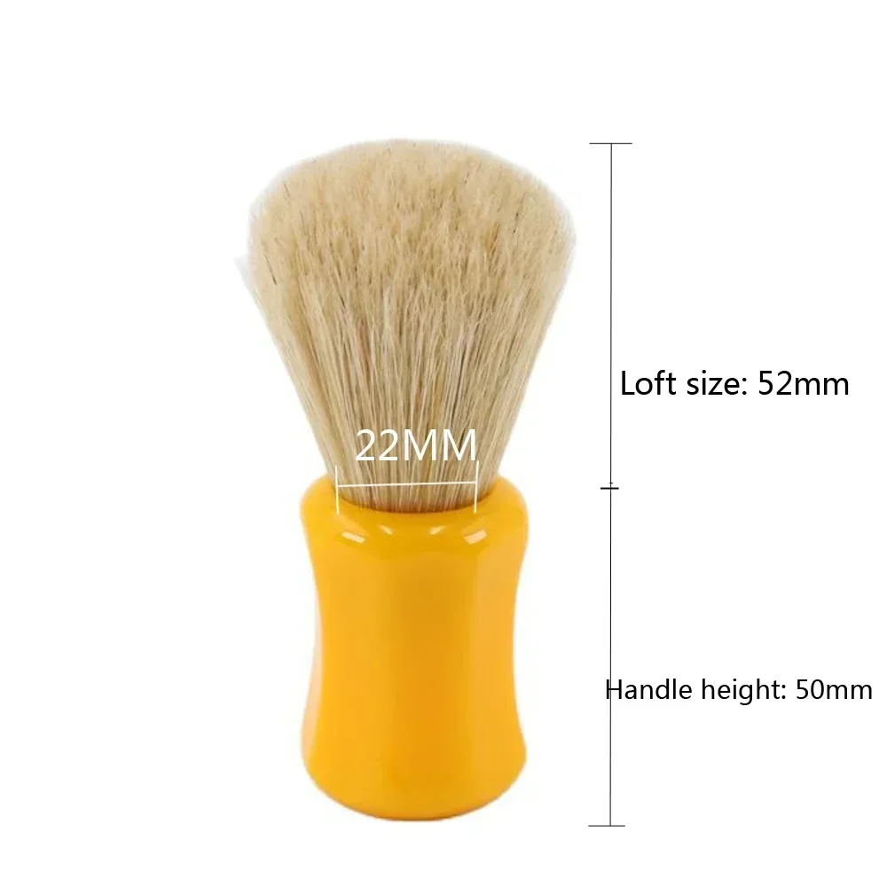 YAQI New Minimalism Joy Butterscotch Color Handle Men Wet Bristle Shaving Brush Portable High Quality Durability Shaving Brush