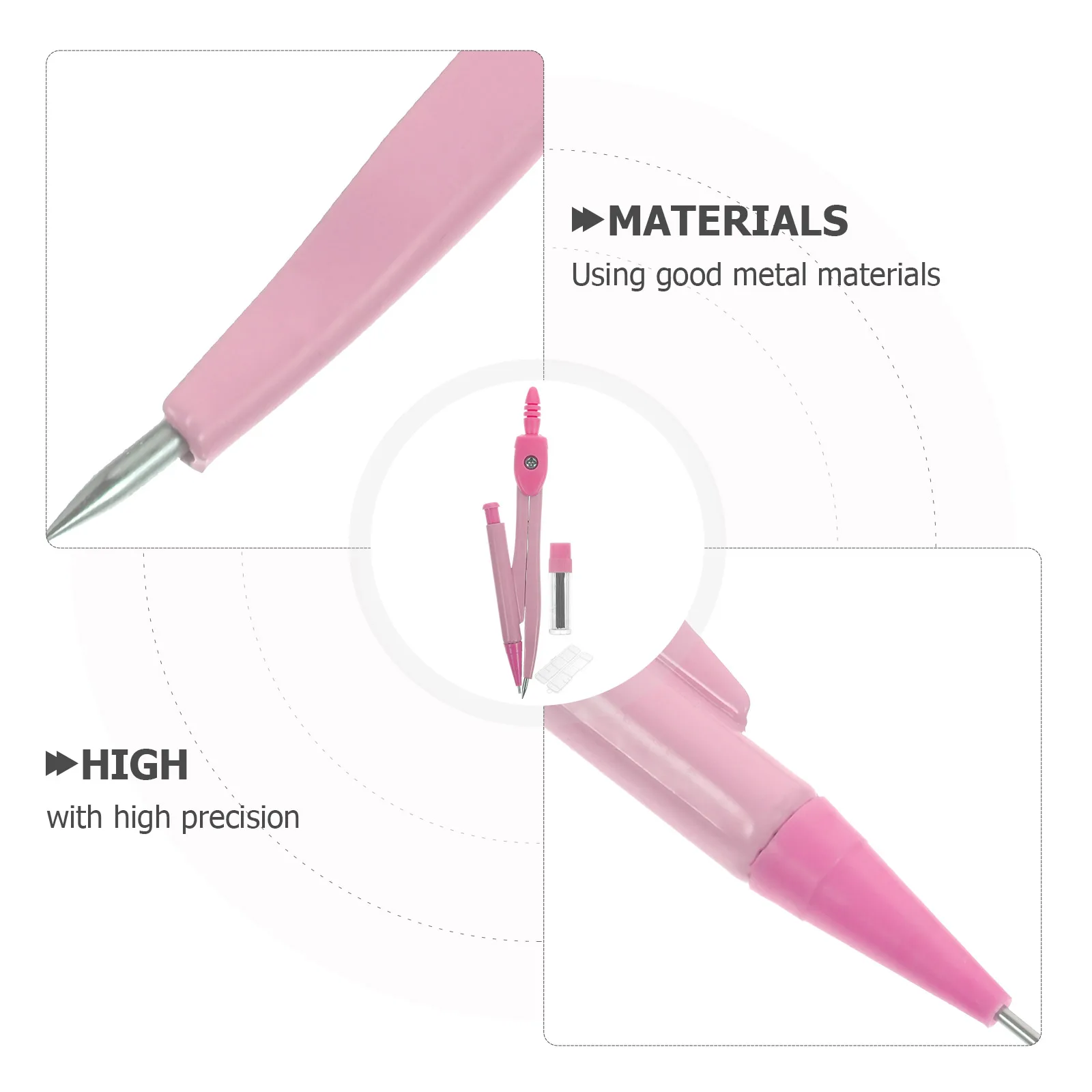 Metal Compasses Drawing Tools for Students Geometry Instruments Circle Maker Study Aids Drafting Precision School Supplies