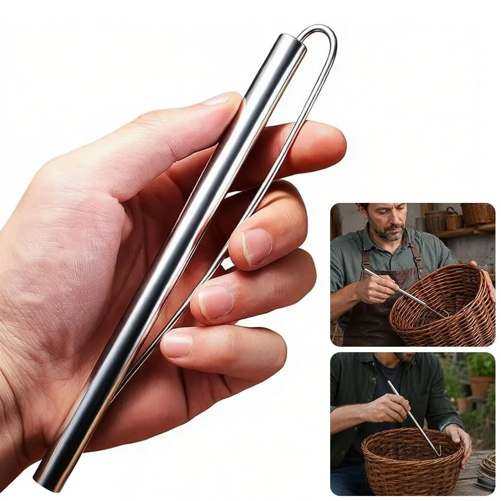 New Double End Steel Wire Bender Solid Rod Labor Saving Wire Bending Tool Wear Resistant Weaving Hook Tool Practical
