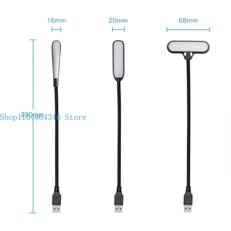 5asd Flexible USB -LED -Buch Light Mini Tisch Leselampe Tragbares Nachtlicht für PC -Laptop -Computerzubehör für Schüler