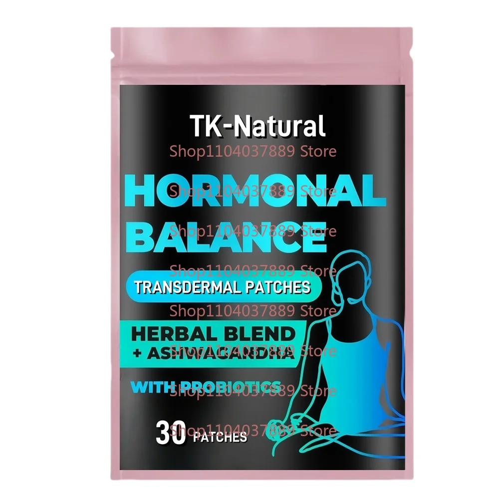 

30 пластырей, прозрачные пластыри для баланса гормонов с чашкой, черный клош, бобиотик для женщин, облегчение PMS, поддержка менопаузы