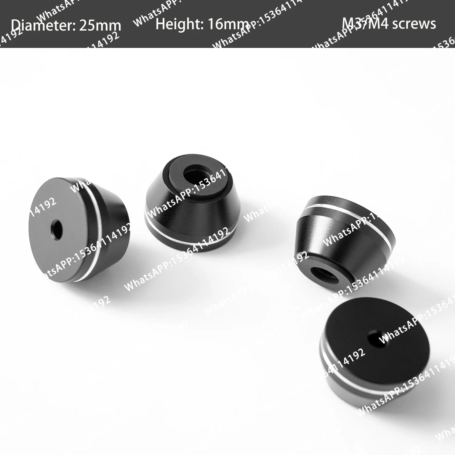 4PCS Aluminum alloy Decoder CNC HIFI Audio Speaker Spikes Chassis Case Foot Pad Anti-shock Shock Absorber Isolation Nail