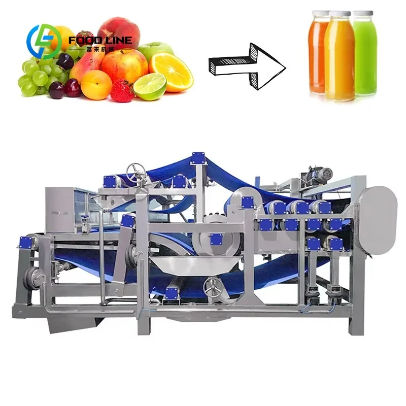 Customize Automatic Belt Press Fresh Fruit Pineapple Juice Extractor Commercial Heavy Duty High Efficiency Factory Direct Supply