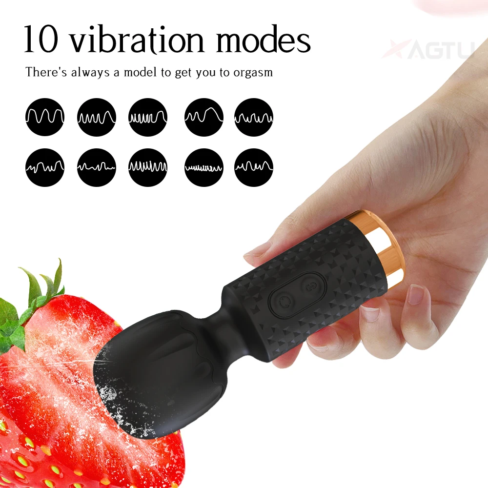 Mini Powerful AV Vibrator Magic Wand Vibrator Female Clitoral Stimulator Dildo Massager Sex Toy Adult Masturbator Supplies 18