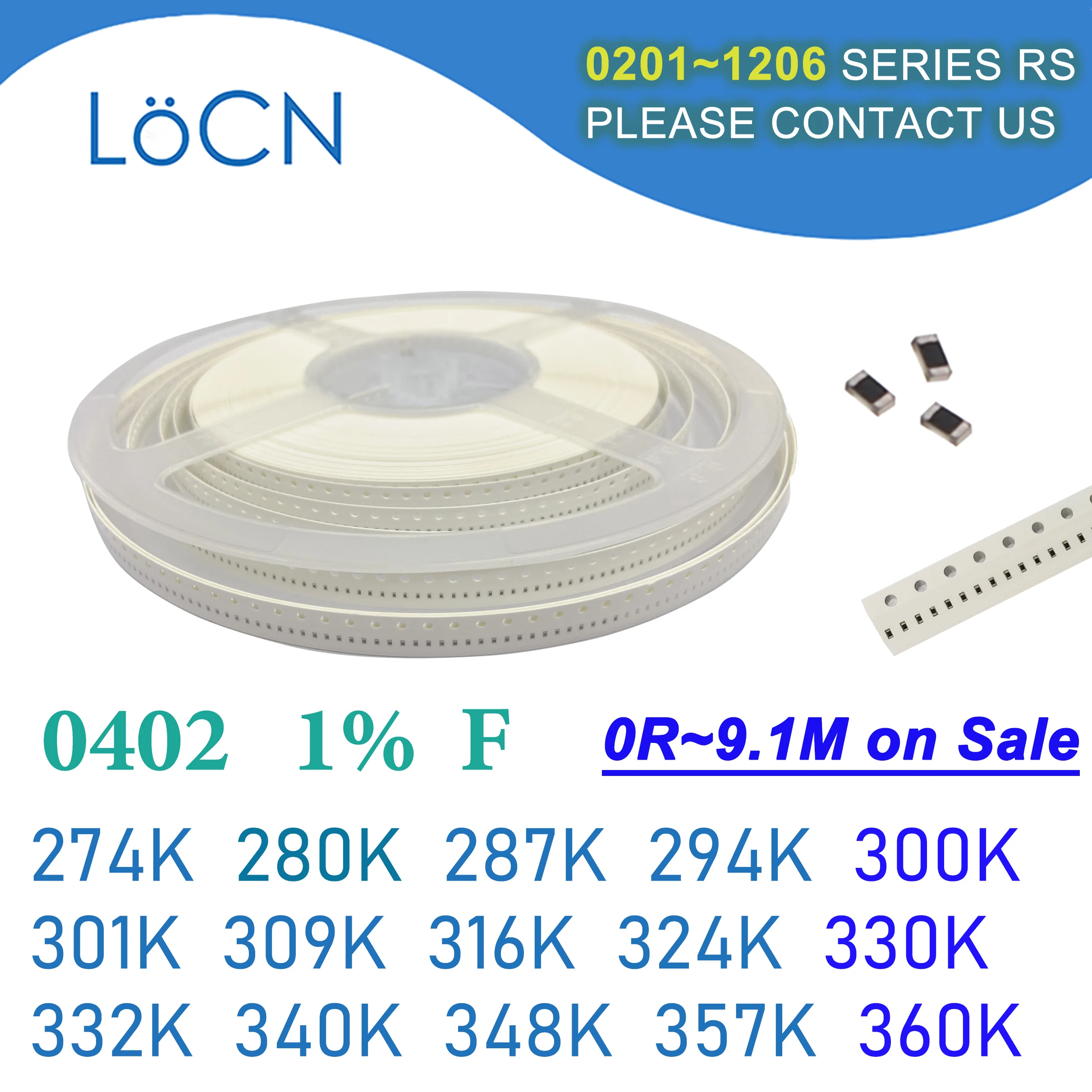 0402 1% 10000 шт. SMD резистор F 274K 280K 287K 294K 300K 301K 309K 316K 324K 330K 332K 340K 348K 357K 360K 1005 Ом