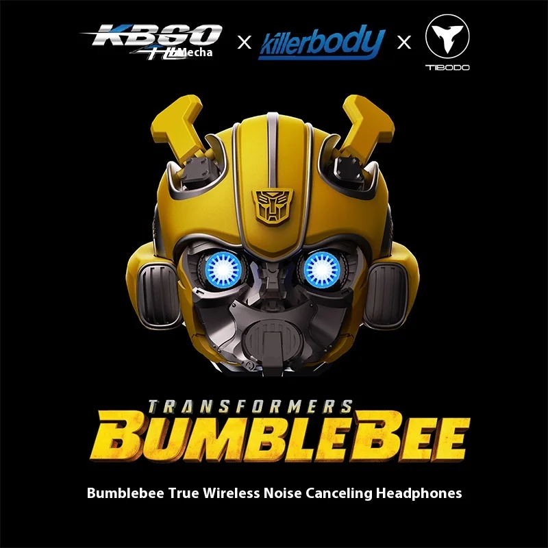 Auriculares Bluetooth Killerbody Bumblebee con regalo de estatuilla de aleación con reducción activa de ruido inalámbrica