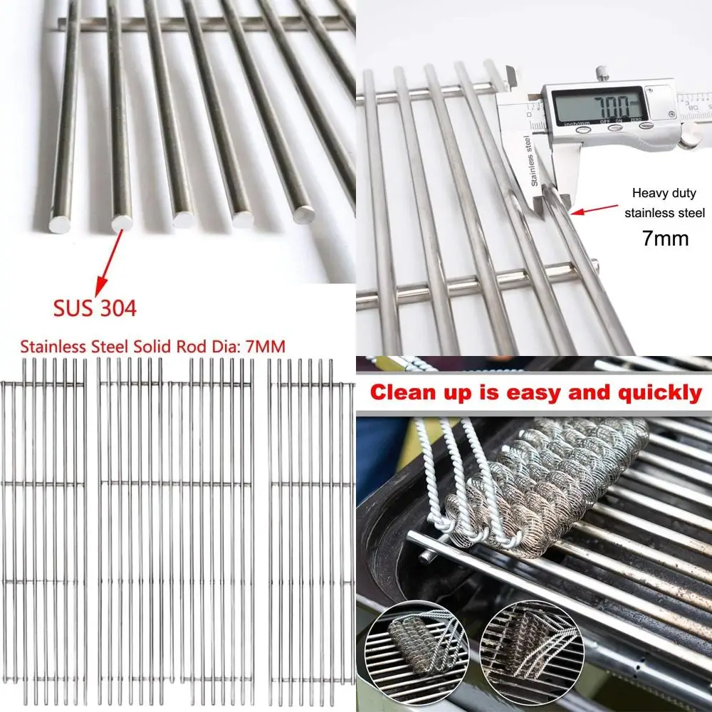 

Набор из 3 кухонных решеток из нержавеющей стали для грилей 24-41 дюймов — совместимость серии T, запасные части