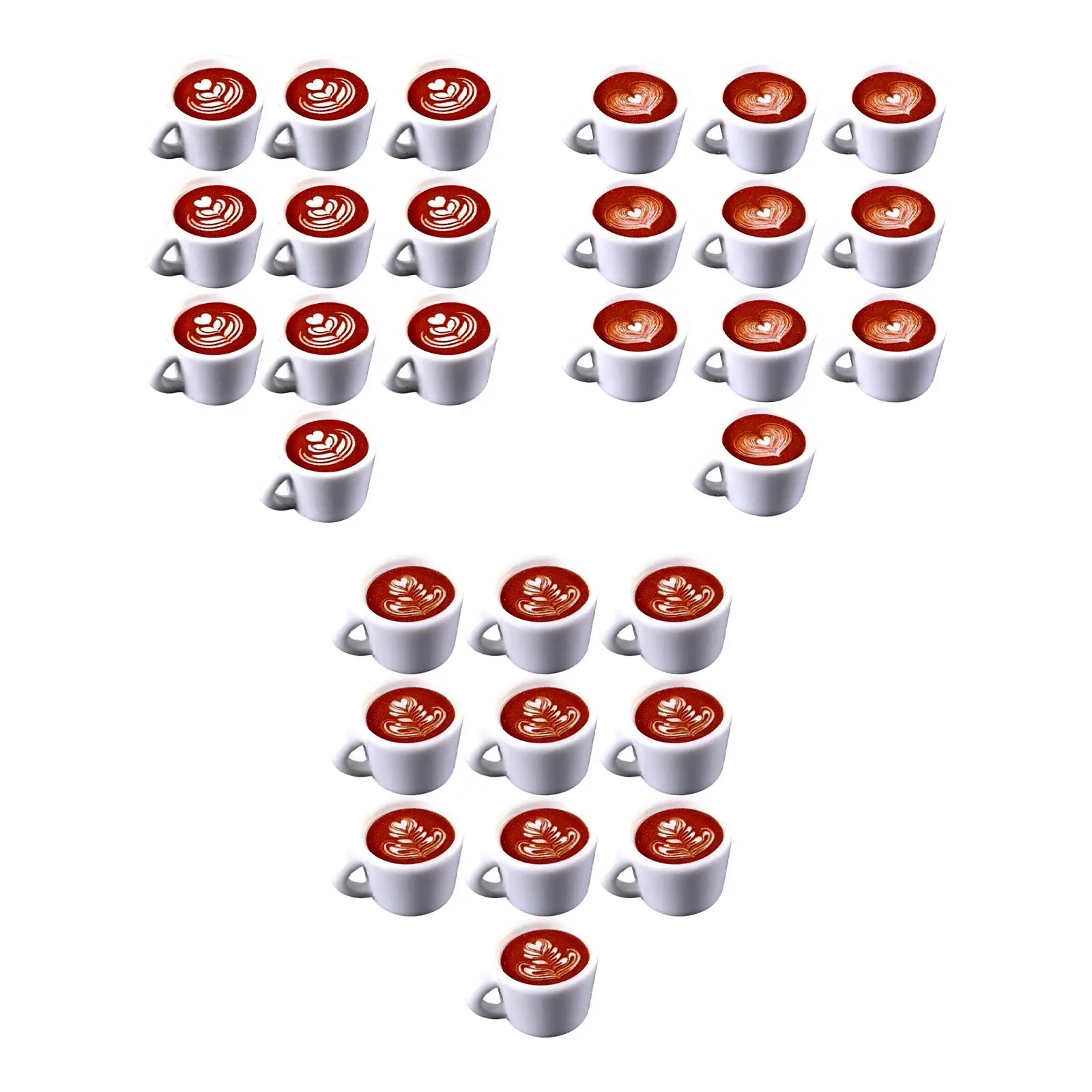 

10Pcs Dollhouse Coffee Latte Model Mini Kitchen Toy Simulated Latte Art for Cafe Bar Kitchen Dolls House Life Scene Accessories