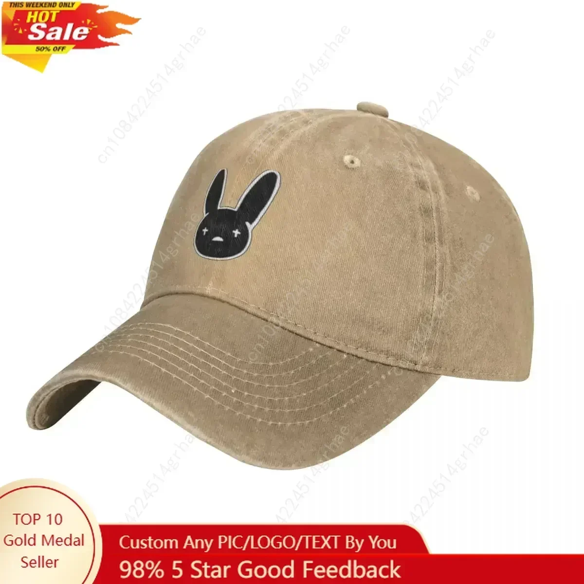 Bad Bunny  Baseball Cap Funny Animal Rock Trucker Hat Spring Cheap Couple Retro Logo Baseball Caps