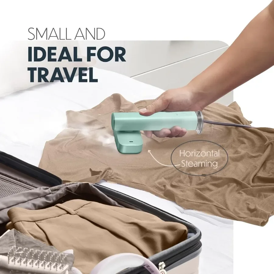 مكواة بخار محمولة للسفر في الملابس: مزيل تجاعيد قماش فعال مع قفاز مقاوم للحرارة 18 ثانية تسخين سريع 90 مل لون ماء #3