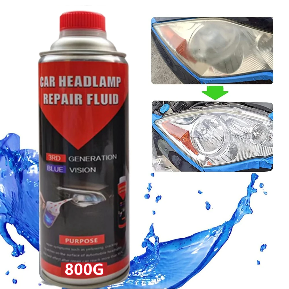 Car Headlight Restoration Fluid 800ml Auto Headlight Polisher Disassembly Headlight Polishing Liquid Polymer For Headlights