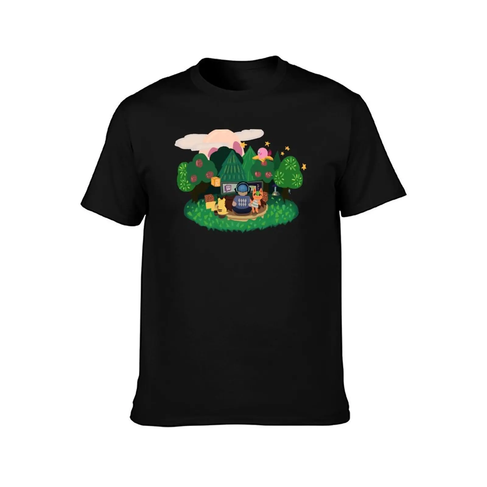 Stream Paradise T-Shirt Casual Holiday Short Sleeve Tee T-Shirt