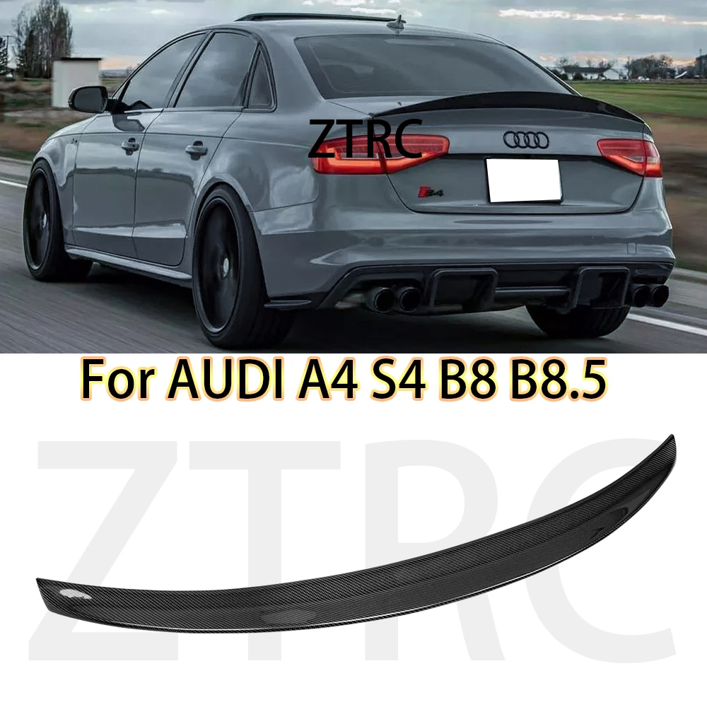 

Car Spoiler For Audi A4 S4 B8 B8.5 Sedan HK Style Real carbon fiber material Rear Spoiler Trunk wing 2008-2016