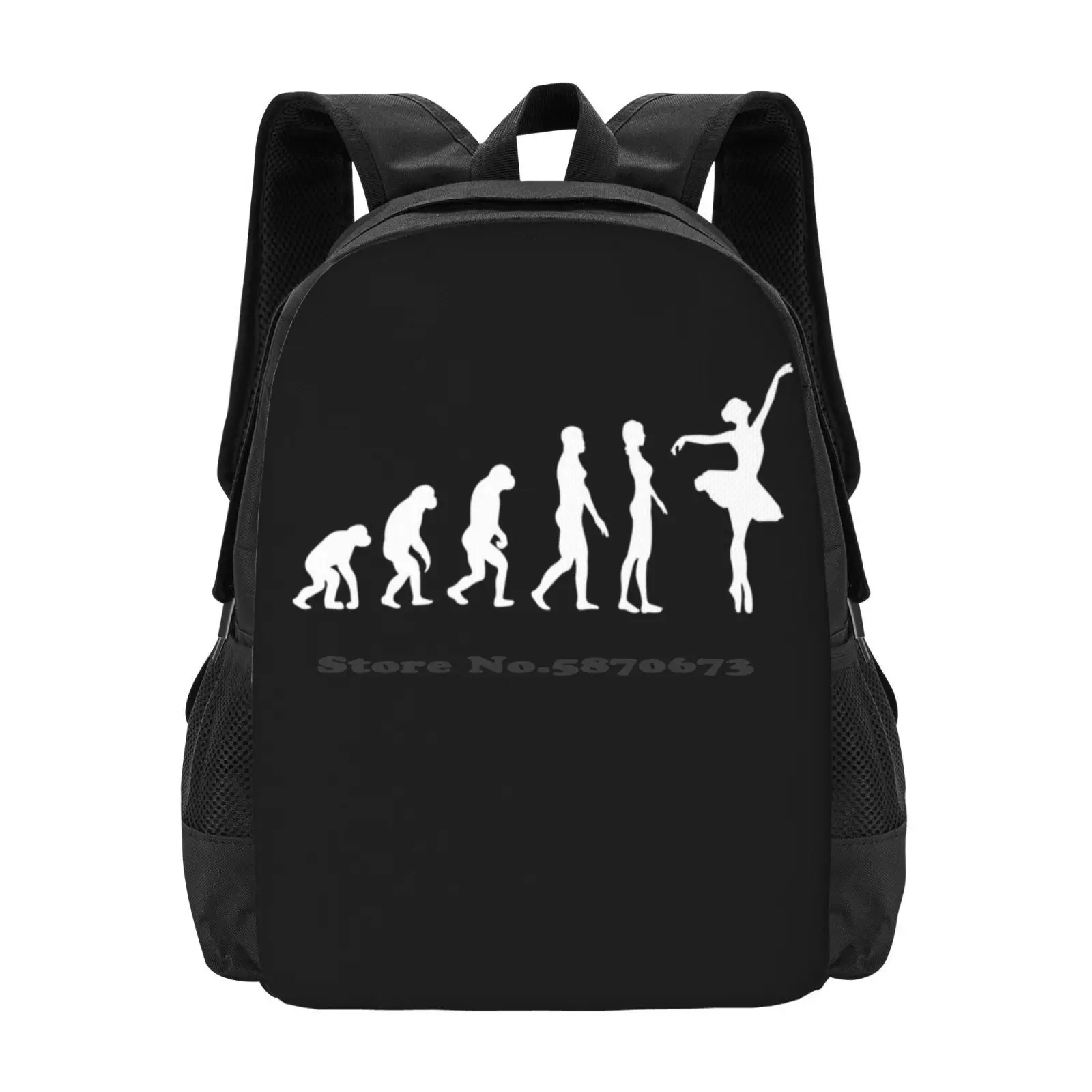 Ballet - Evolution Of Man / Darwin Hot Sale Schoolbag Backpack Fashion Bags Ideas Christmas Ballet Dancers Tütü Ballet Hall